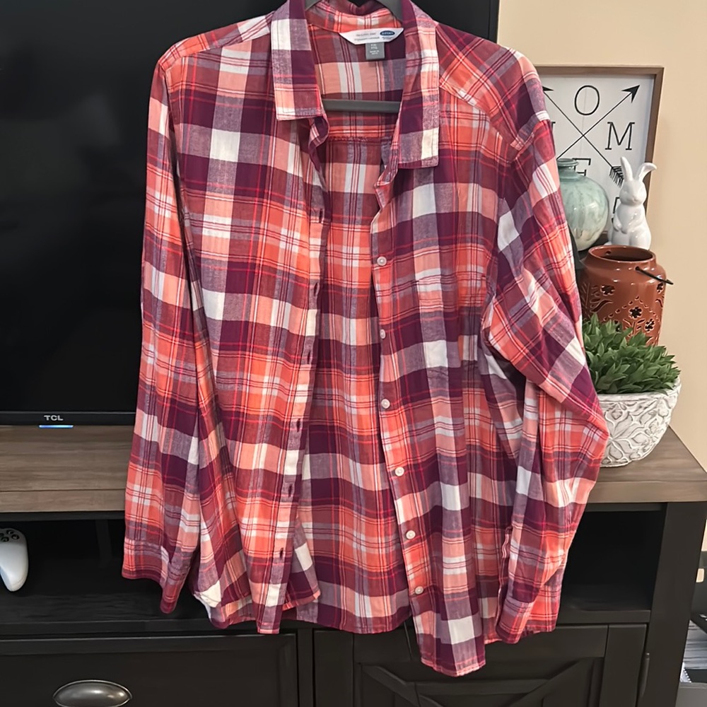 COPY - Old Navy Pink/Purple/Orange Flannel